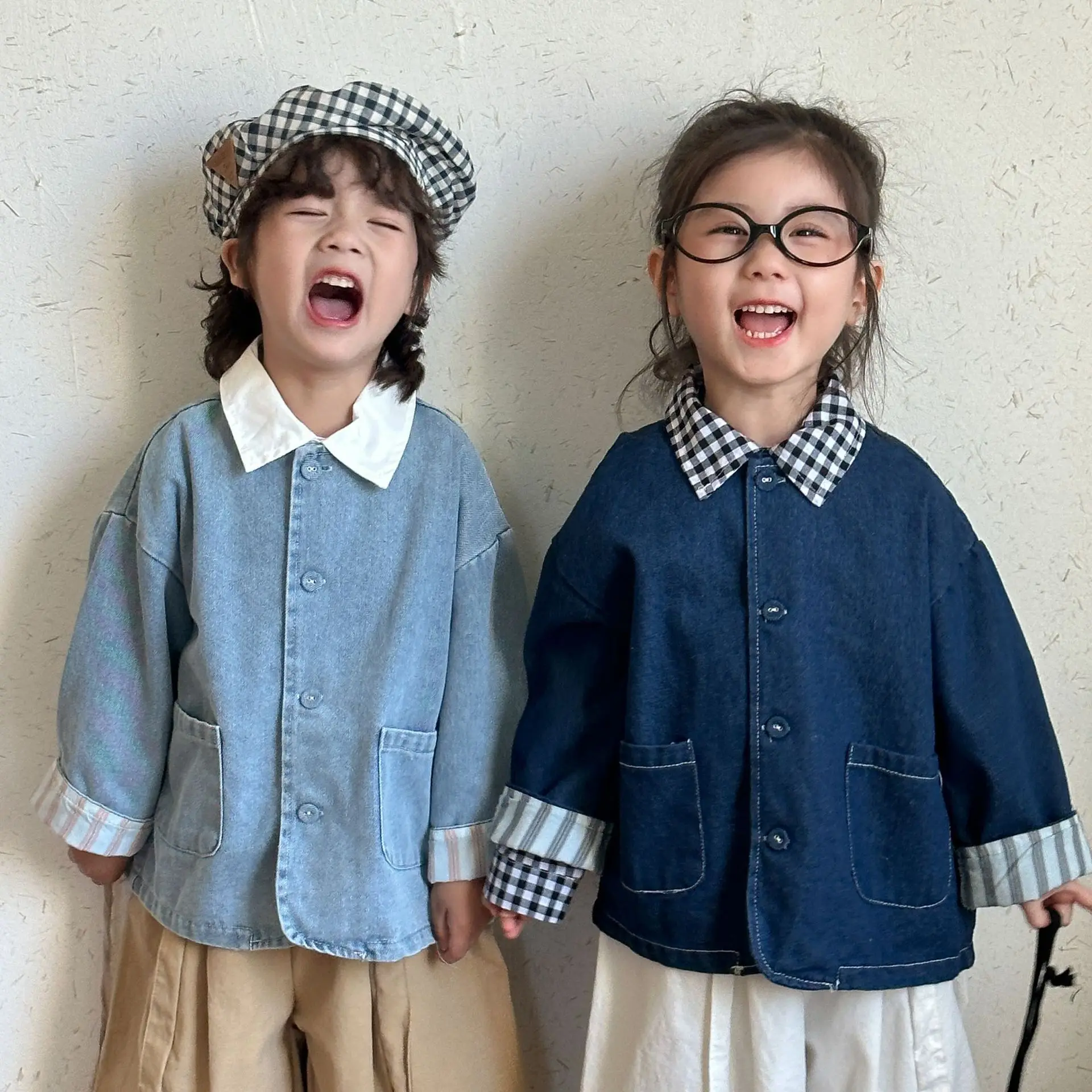 

2025 Spring Autumn Children Boys Denim Jacket Girls Cotton Soft Cardigan Coats 1-8y Kids Child Outfit Tops