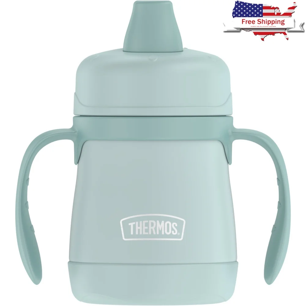 

Baby Vacuum Insulated Stainless Steel Sippy Cup with Easy Grip Handles 7oz BPA Free Toddlers Cold Beverages