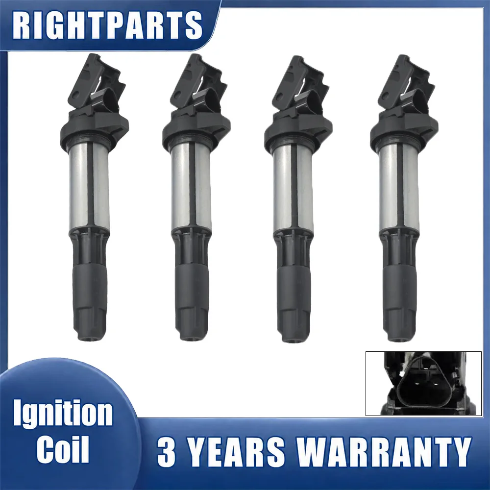 4pcs 12131712219 Ignition Coil For BMW 1 3 5 6 7 X3 X5 Z4 E46 E53 E65 E66 E67 E81 E83 E85 E90 E39 OE 0221504100 UF522 0221504464