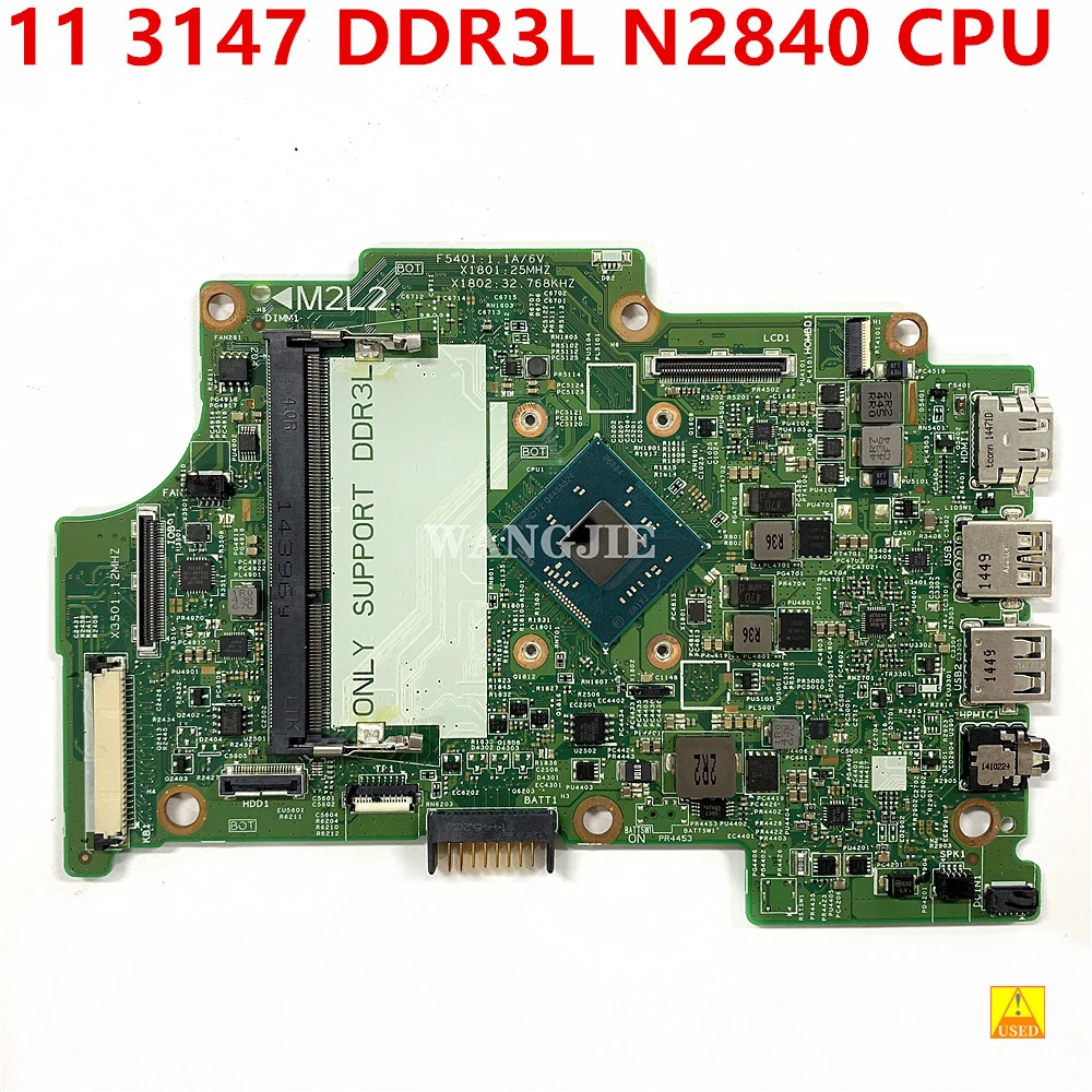 

13270-1 FOR DELL Inspiron 11 3147 Laptop Motherboard Used XFXPN 0XFXPN CN-0XFXPN DDR3L W/ N2840 CPU 100% Fully Tested