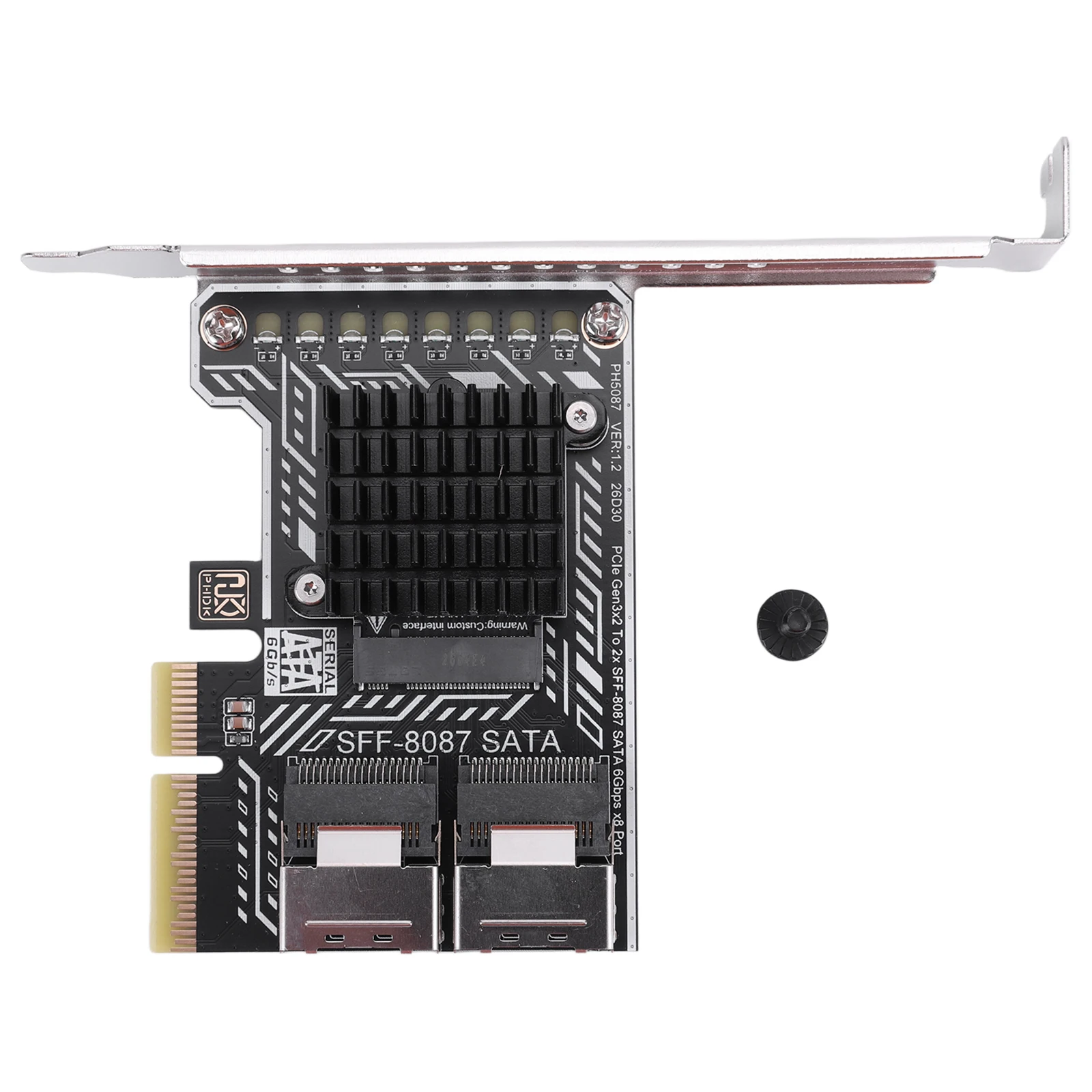 PCIE3.0 To 2X SFF8087 Interfaces SATA6Gx8 Expansion Card Adapter Converter Card Module for High Speed Data Transfer