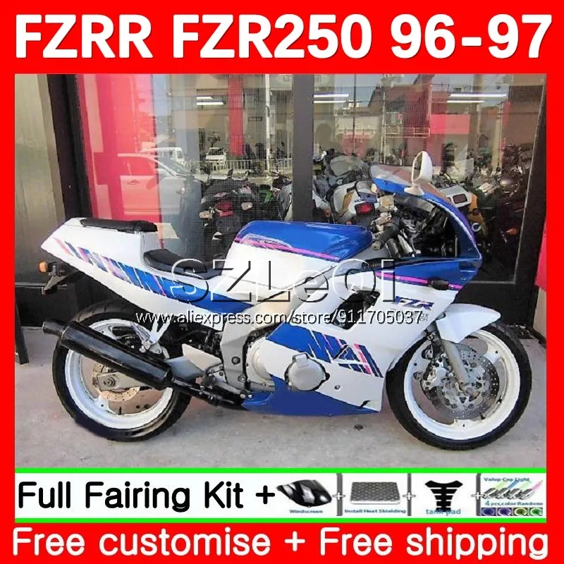 FZR250RR For YAMAHA FZR250R FZRR FZR 250 250R FZR250 R RR 94 95 96 97 151No.31 White blue FZR-250 1994 1995 1996 1997 Fairing