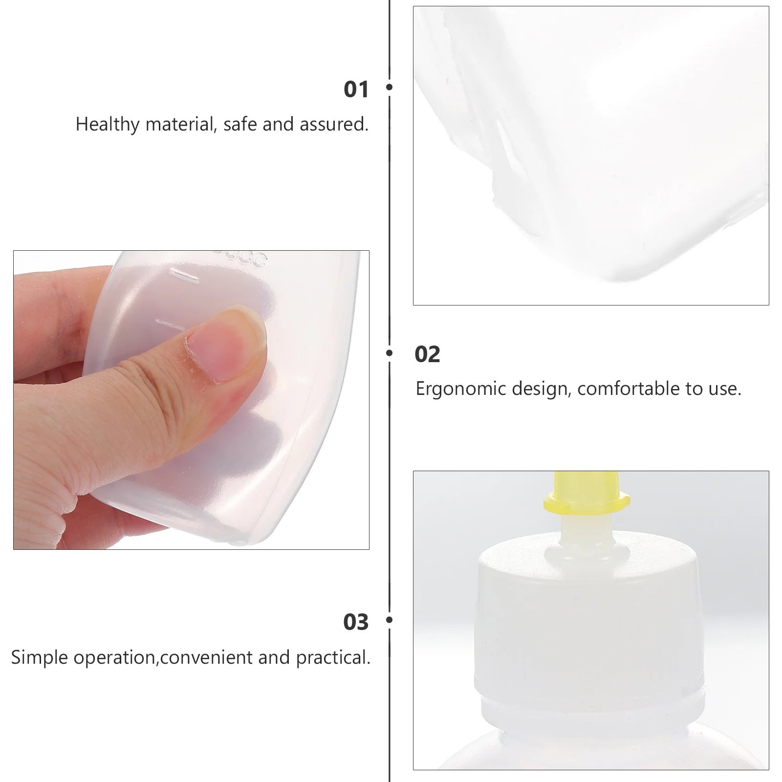 

10Pcs Squeeze Bottle with Needle Head Glue Storage Bottle Portable for Machine Oil Glitter Needle Tip Applicator