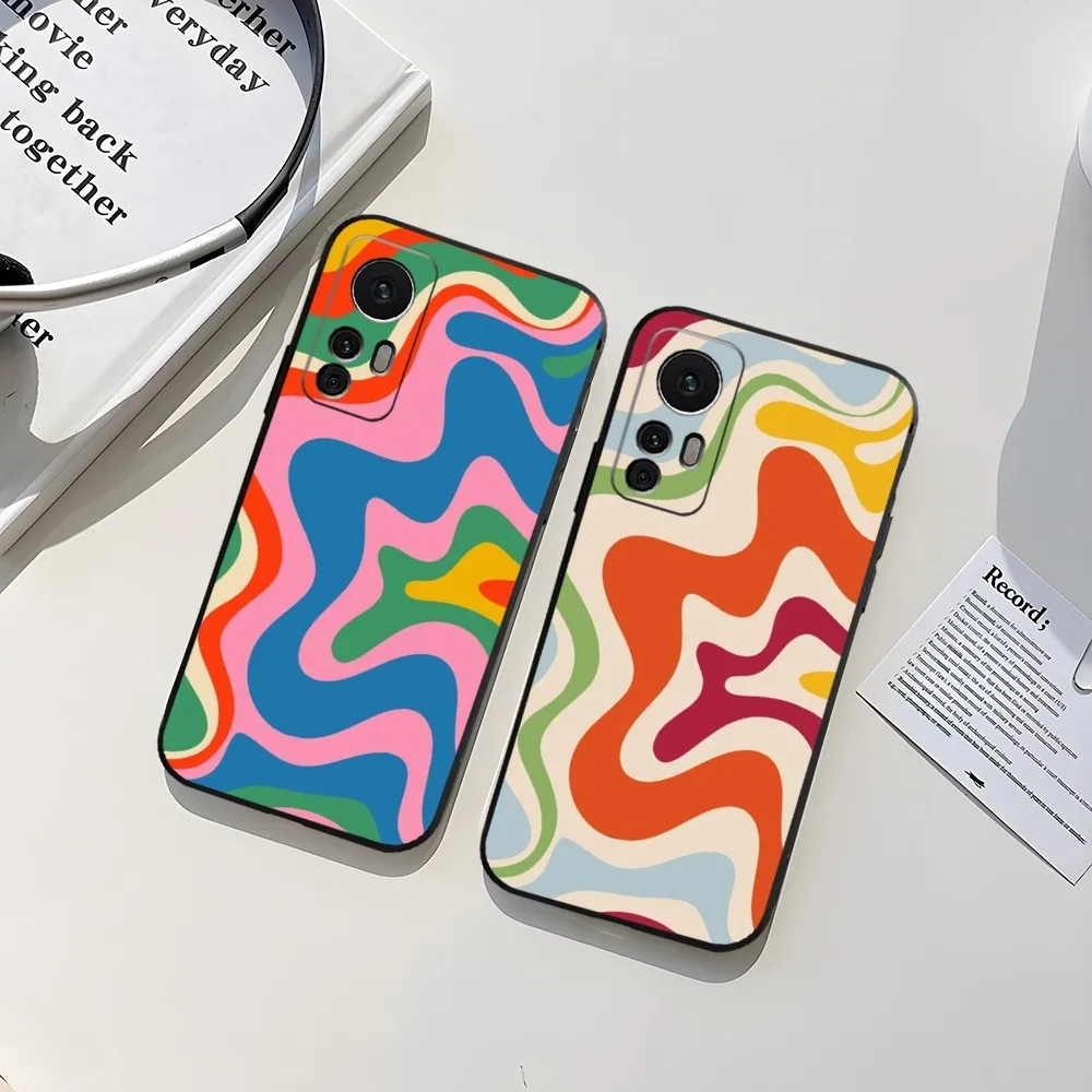 Abstract Swirl Pattern Phone Case Funda for Xiaomi 11T 13 12 Lite Ultra Redmi Note 13 12 10 Pro POCO F4 F5 X5 Pro Coque