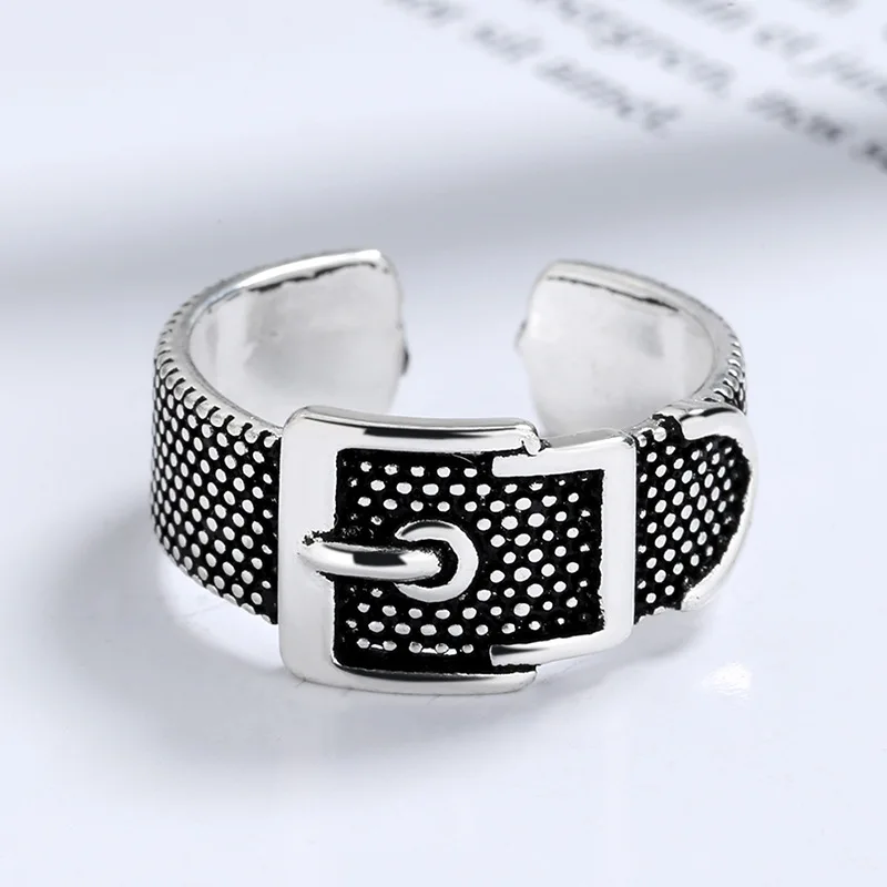 Punk Cool Hip Pop Belt Rings for Women Adjustable Open Finger Rings Man Party Gift 2023 image 3