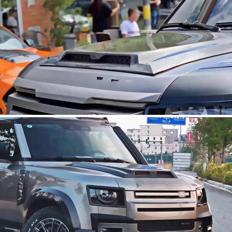 Small Carbon Fiber Engine Hood for New for  Defender Modified with Excellent Condition