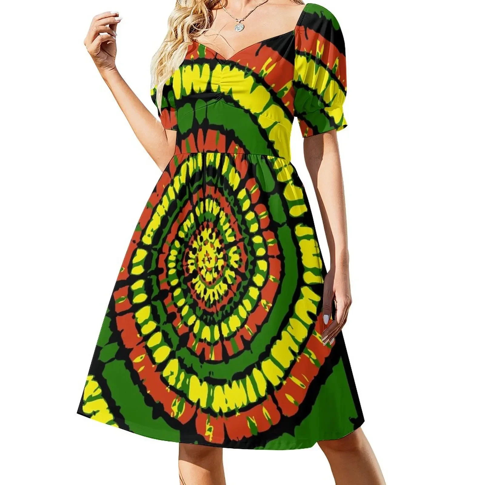 

Rasta Tie Dye Sleeveless Dress sexy short dresses daring summer dress korean women ladies dresses for special occasions Dress