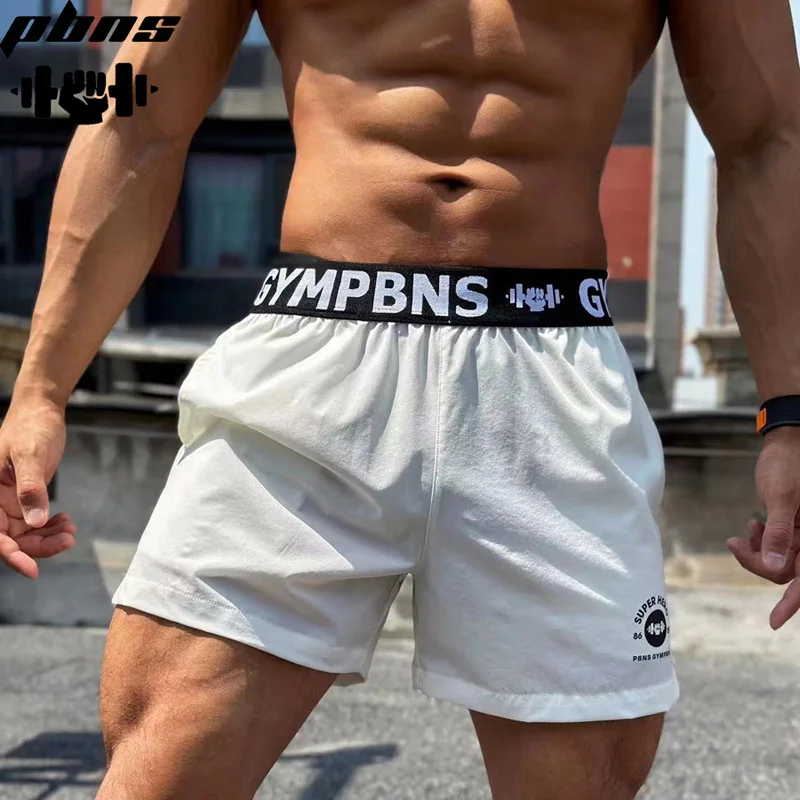 Men Casual Shorts Quick Dry Elastic Waist Gym Fitness Shorts Men Beach Shorts