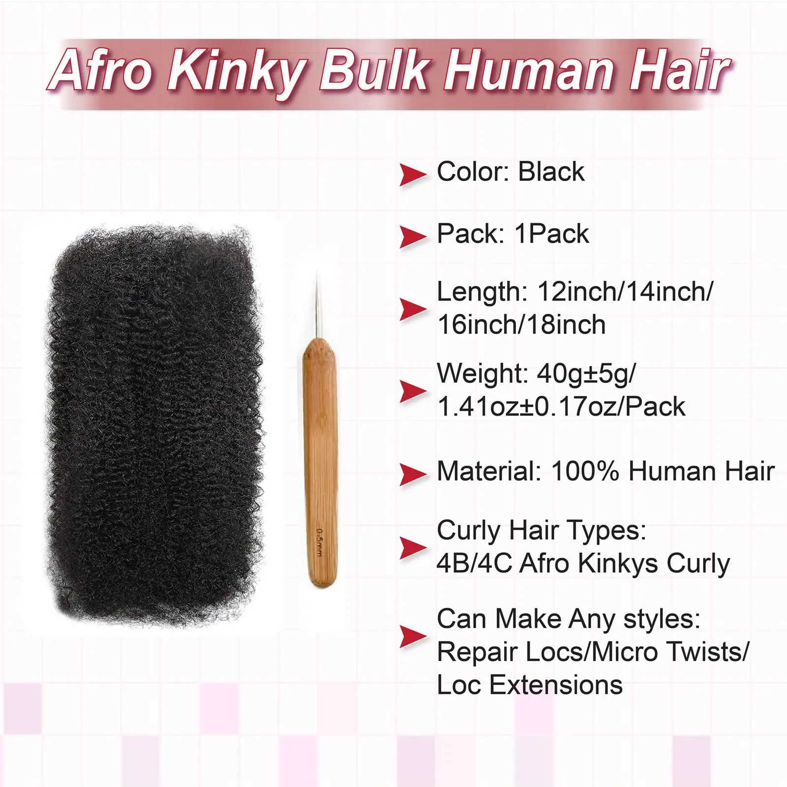 الأفرو غريب مجعد تجديل الشعر السائبة لتضفير صغير التقلبات الأفرو غريب السائبة الشعر لملحقات Dreadlock إصلاح Locs النساء