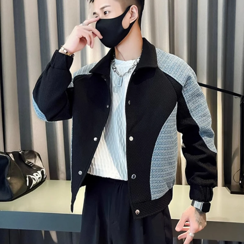 

Premium Edgy Collared Jacket for Men 2025 Spring Autumn Streetwear Casual Outerwear