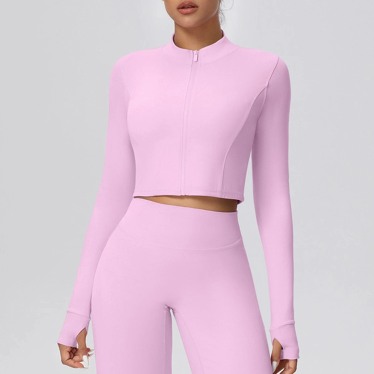 

Outdoor Sports Slim Yoga Clothes Quick Dry Zipper Cardigan Long Sleeved Women's Jacket Runnings Fitness Jacket Top Gym Clothing