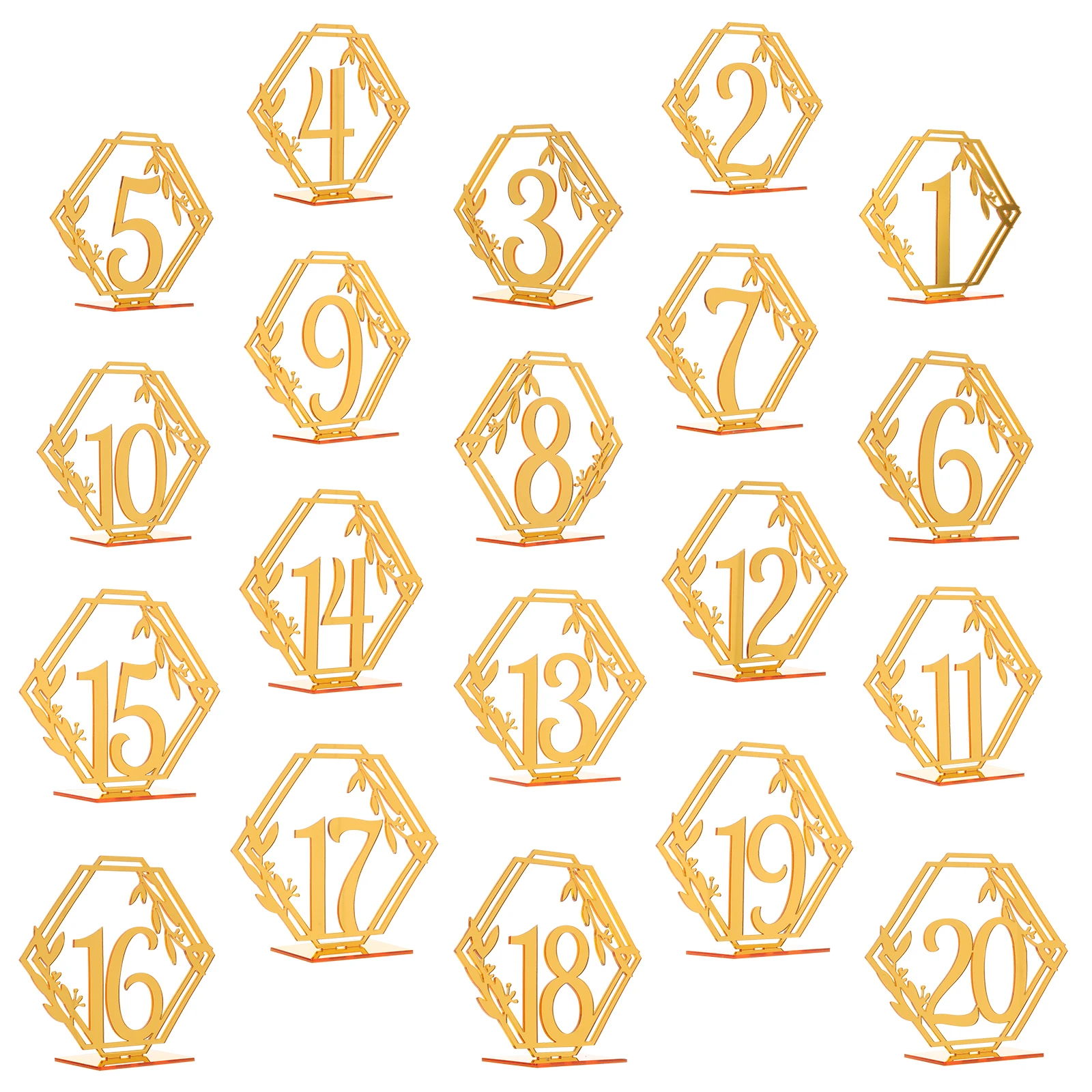 

Elegant Acrylic Table Numbers Reusable Wedding Signs Banquet Dinner Number Seats Cards Table Centerpieces
