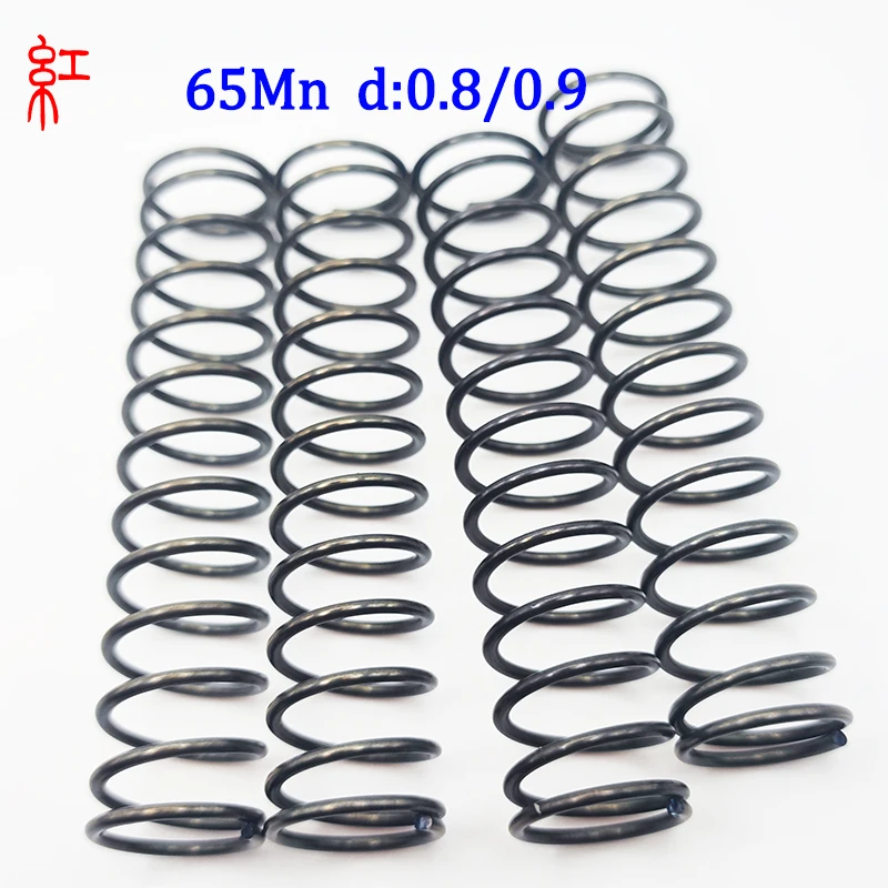 

65Mn Wire Diameter 0.8 / 0.9mm Cylidrical Coil Small Compression Spring Return Compressed Springs Release Pressure Spring Steel