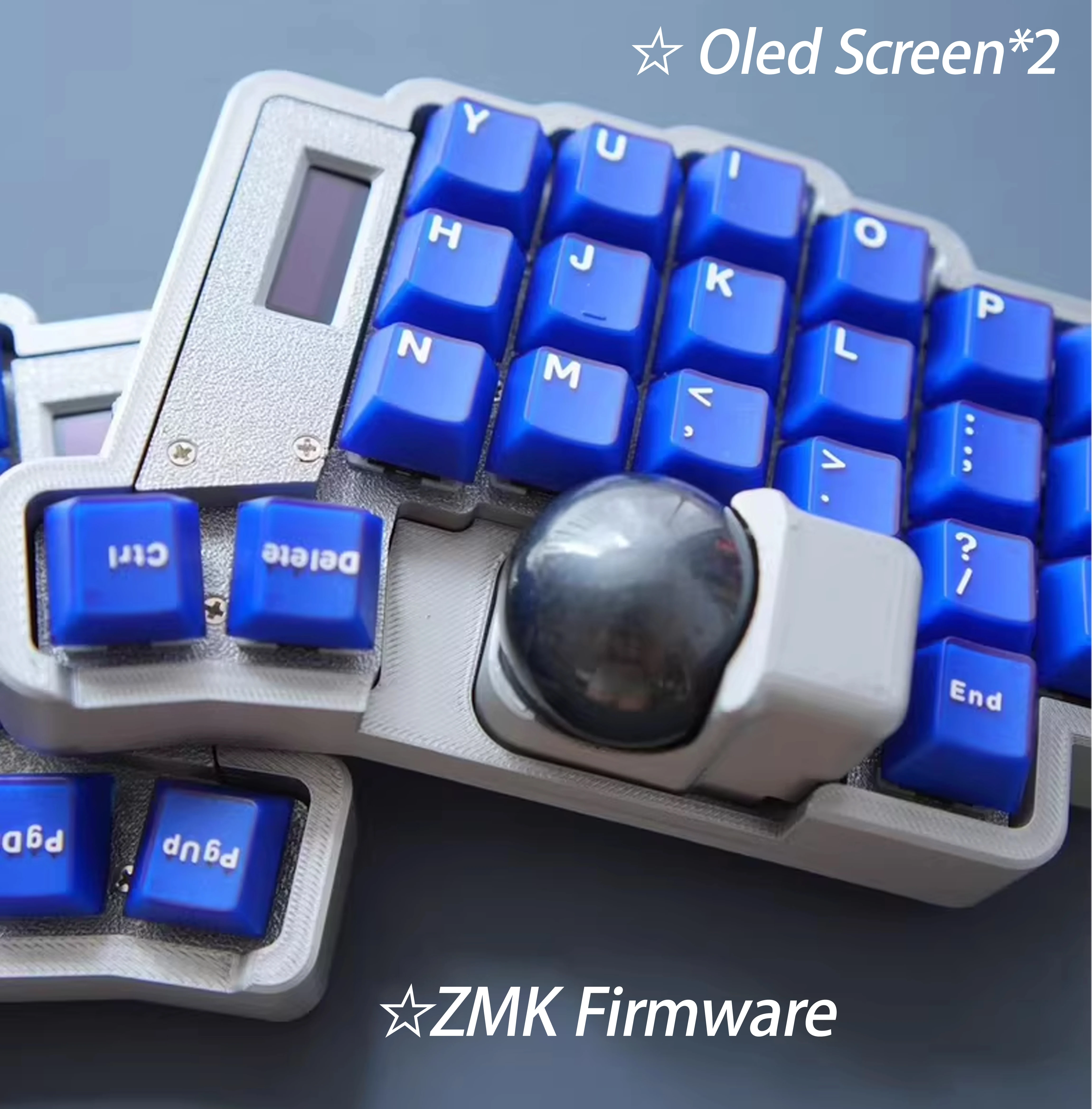 Keyball 44 Split Keyboard Kit Wireless Keyball Split Keyboard Kit NRF52840 Hot Swap ZMK With OLDE Screen Customize PC Gamer Gift