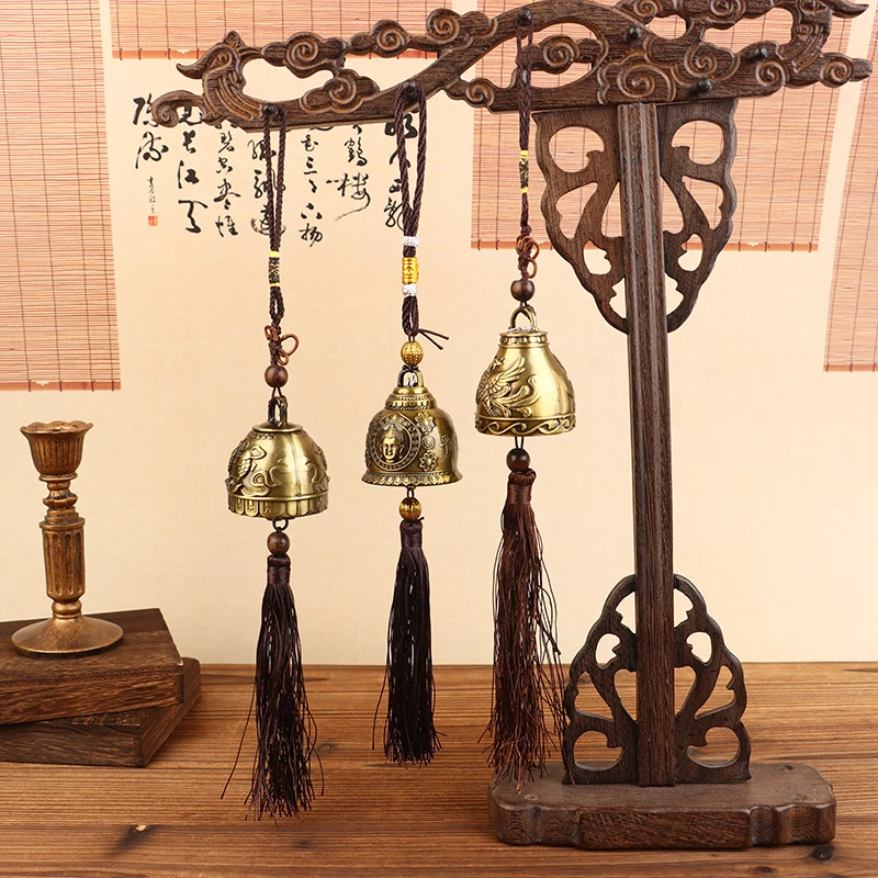 

Feng Shui Buddhism Copper Bell Religious Wind Bell Buddha Pisces Phoenix Home Hanging Decoration Blessing Fortune Hanging Bell