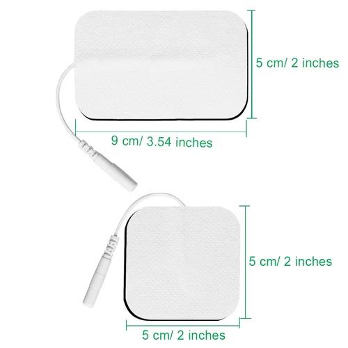 Imagen 2 del producto Almohadillas de electrodos Tens, parches eléctricos de Gel para acupuntura, masajeador de fisioterapia, pegatina estimuladora muscular EMS, 10/20/50 Uds.