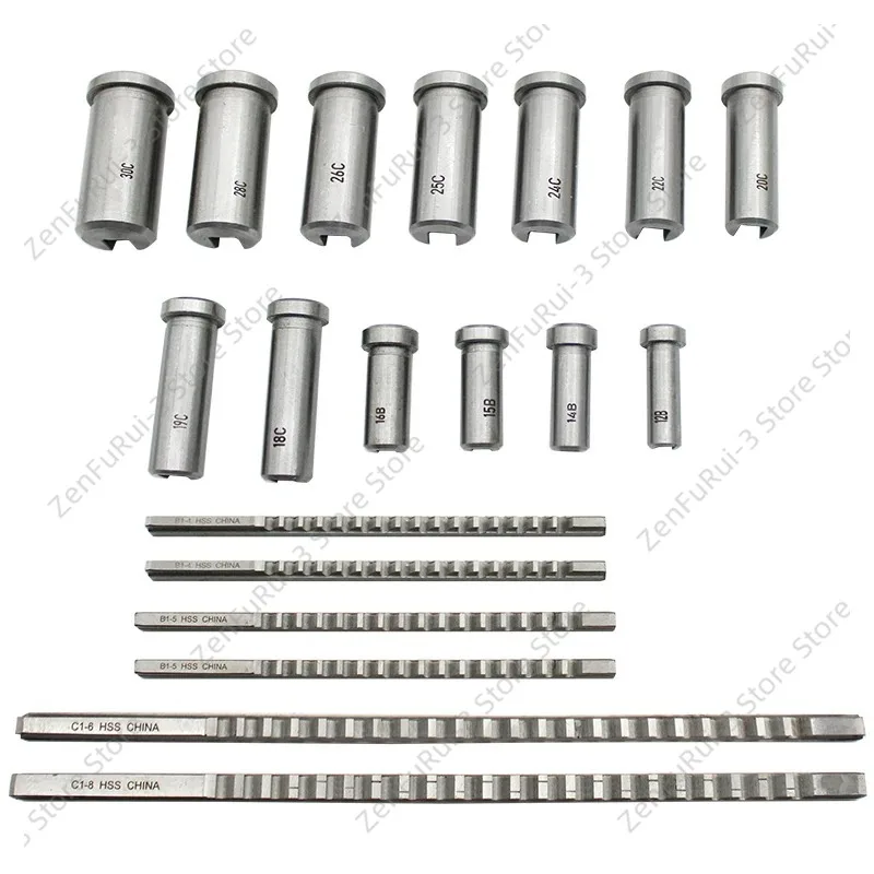 22pcs Keyway Broach Set HSS Metric Keyway Cutting Tool for CNC Machine Precision