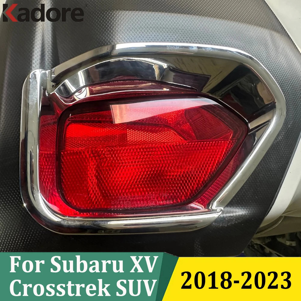 Für Subaru XV Crosstrek 2018 2019 2020 2021 2022 2023 Nebelschlussleuchten-Abdeckung Hecknebelleuchten-Aufkleber Zierleiste Auto-Zubehör