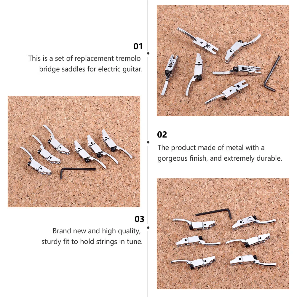 Vintage Locked String Saddles Electric Guitar Tremolo Bridge Double Locking System for Electric Guitar Parts Accessories