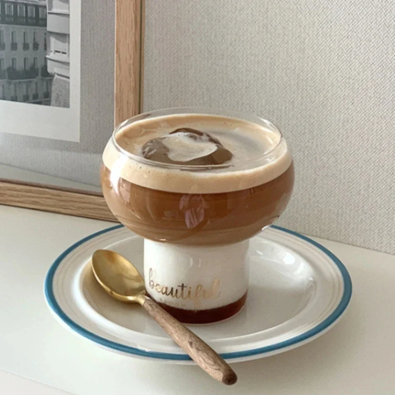 

Heat Resistant Latte Coffee Mug Cocktail Cups for Household - Elegant Wine Glass Cup Set for Breakfast - Durable Yogurt Dessert