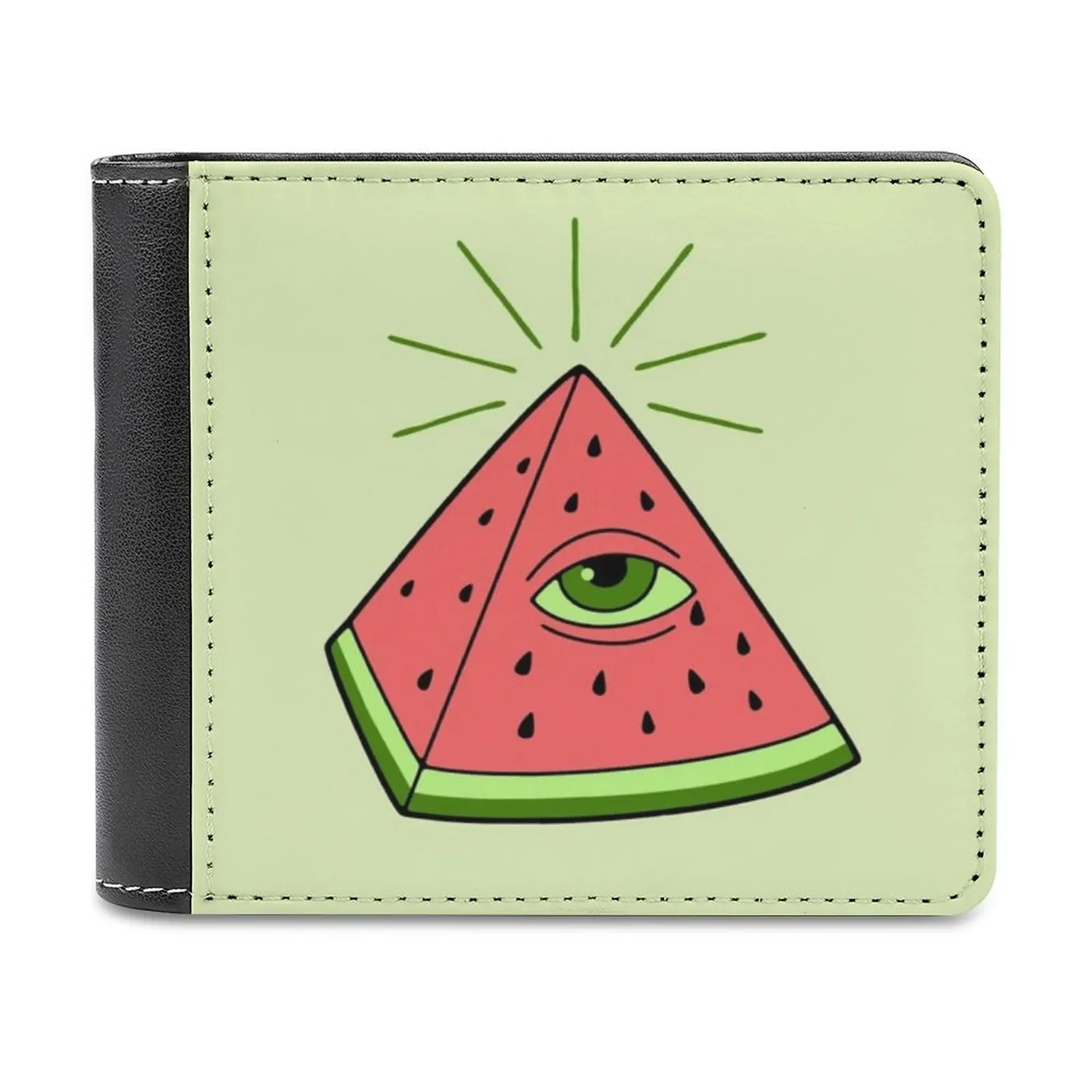 Watermelon Men Wallet Pu Leather Short Male Purses Credit Card Wallet For Men Money Bag Watermelon Food Tasty Humor Gotoup