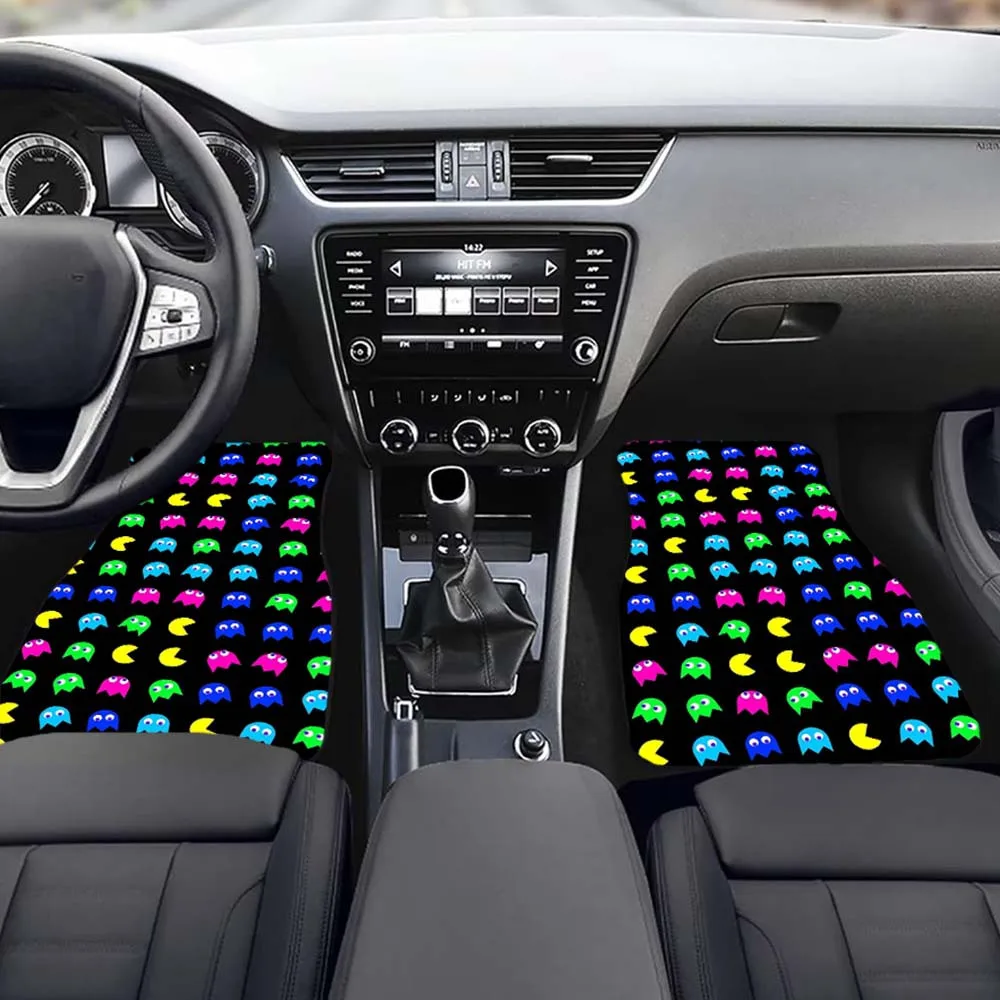 1pc/2pcs/4pcs Multi-purpose Car Floor Cool Game Floor Luxury Front And Rear Seat Floor Decoration Thick Felt Machine Cleaning Cu