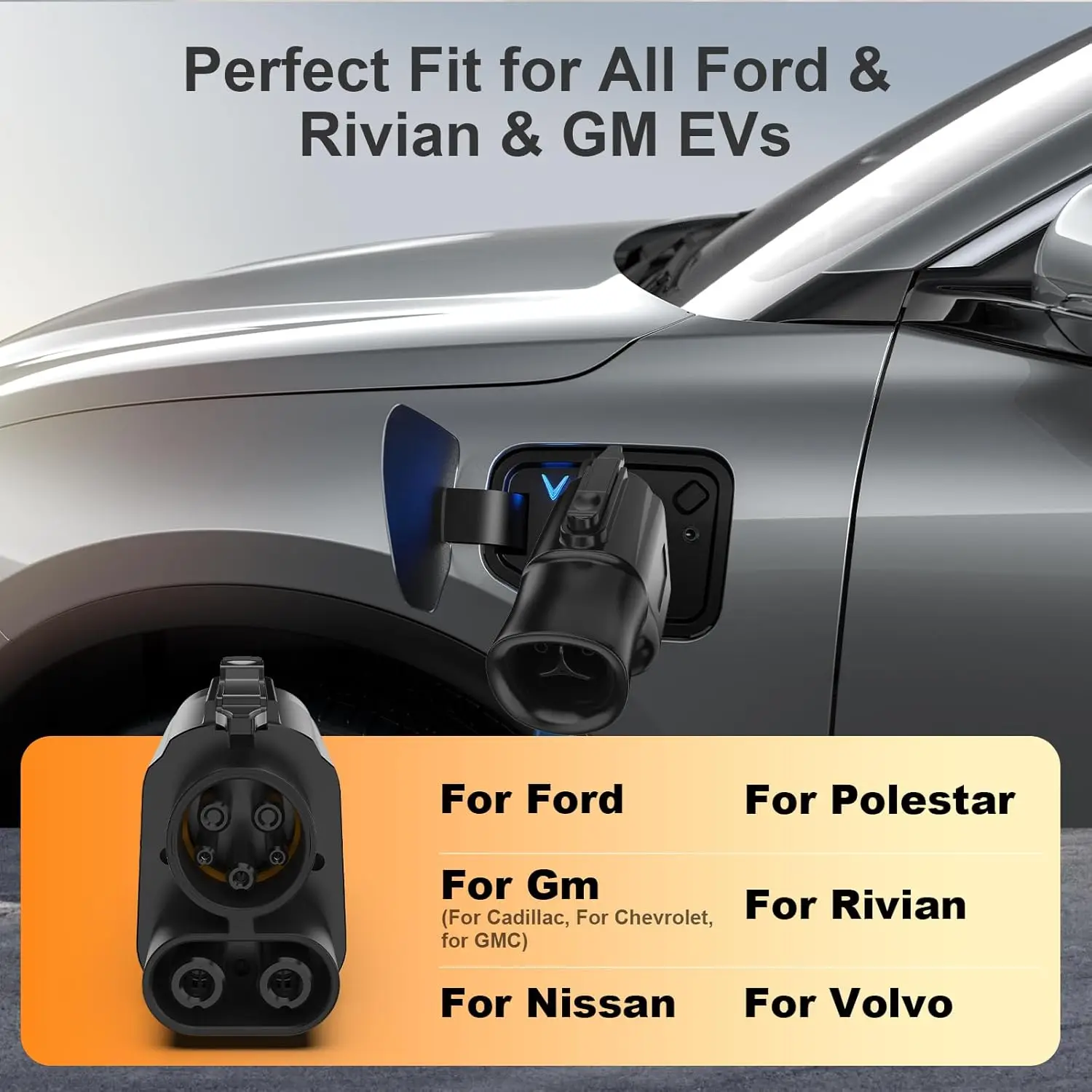 NACS to CCS1 Adapter 500A EV Charger Adapter for All Ford EVs Charging Stations Supercharger Adapter to Ccs 1 Adapter