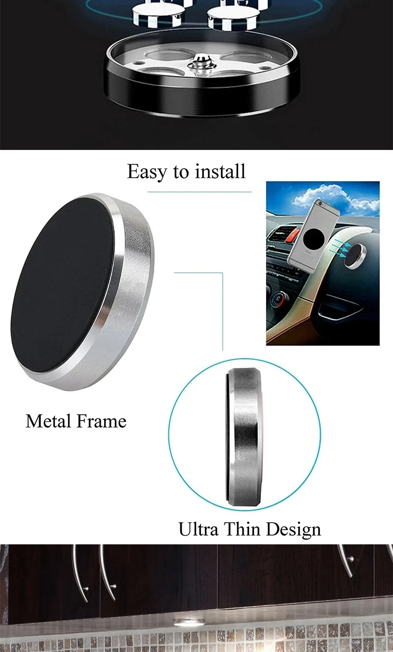 1/2 Stück Magnetische Handyhalterung fürs Auto Universelle Magnetische Halterung zum Aufkleben auf Armaturenbrett oder Wand für iPhone, Samsung, Xiaomi – Detail 10