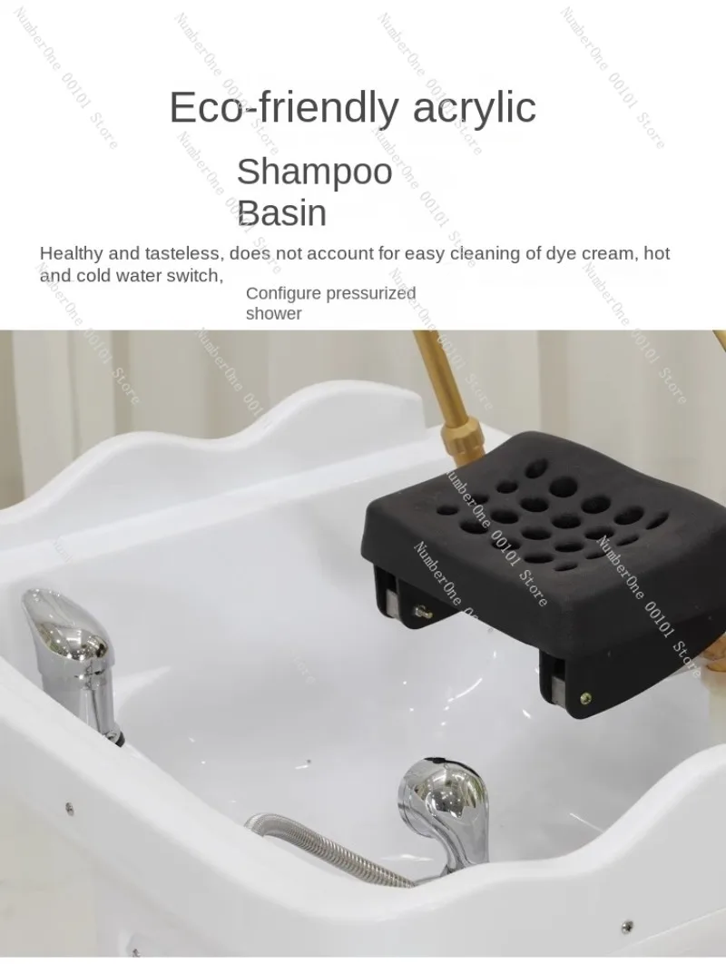 Mobile hair salon head care water circulation shampoo basin-No water tank needs to be connected to a water pipe