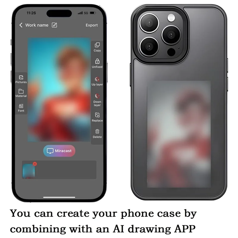 

Чехол для телефона SYW-Smart Photo сзади, чехол для телефона «сделай сам», мгновенные отображения фотографий на задней крышке для Iphone