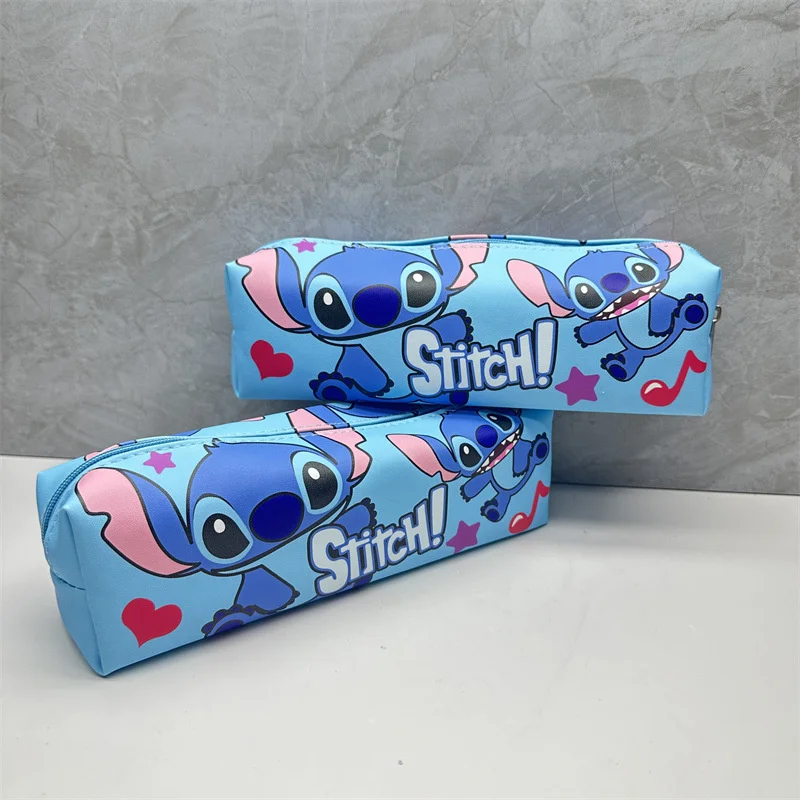 12pcs/lot Kawaii Stitch Pencil Case For School Disney Pencil Box Kawaii Stationery Organizer Pen Bag School Supplies Kids Gift