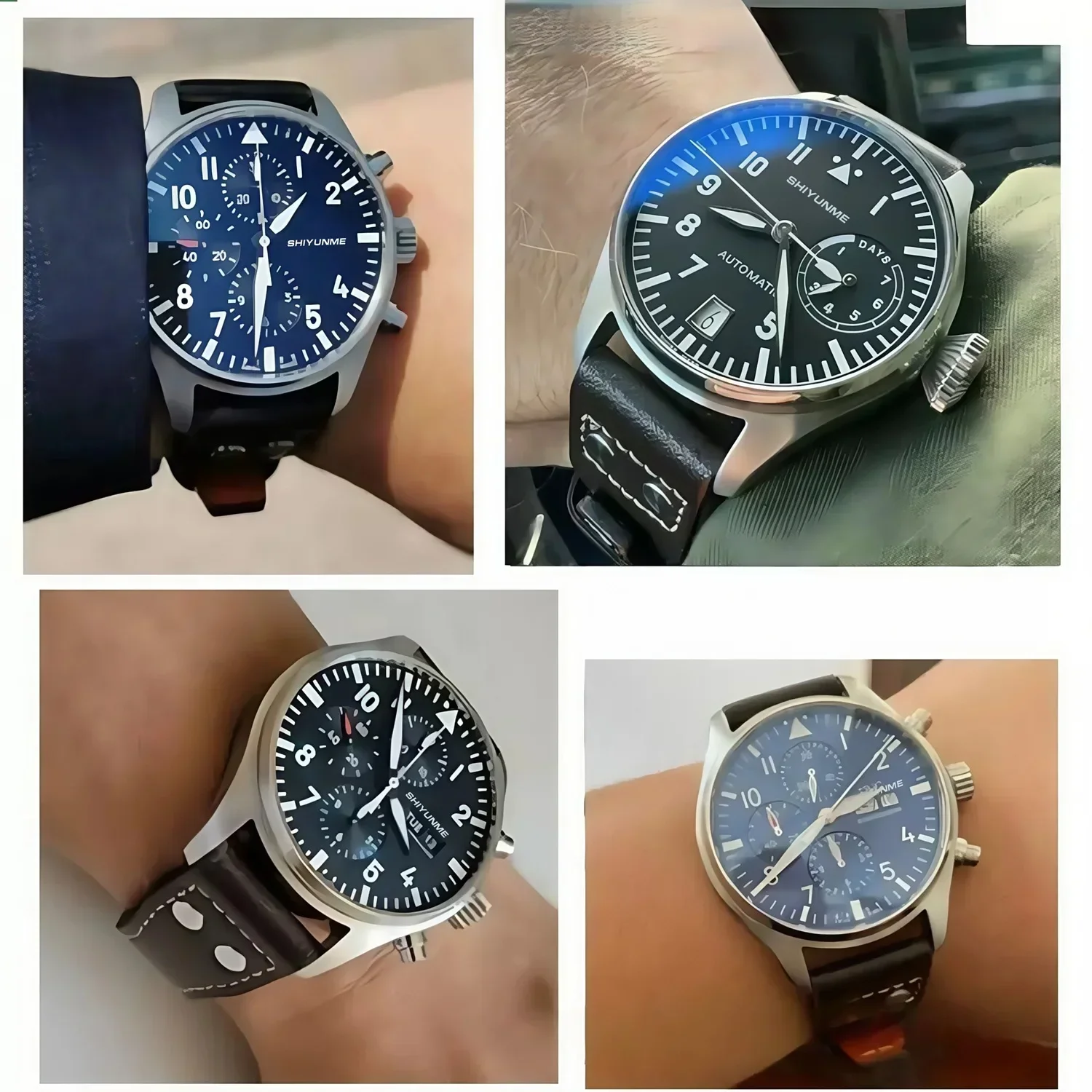 A333 Store Pilot Автоматические механические мужские часы с ремешком из нержавеющей стали Водонепроницаемые полнофункциональные мировое время