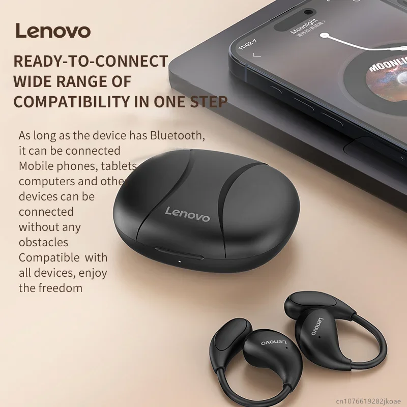 Original Lenovo TA330 Open-Ear Headphones Ear Hook Earphones Wireless Bluetooth Headset HiFi Stereo HD Call Earbuds Long Standby