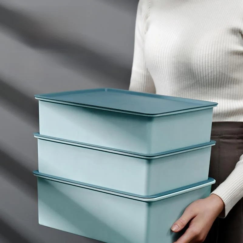 Underwear Socks Bra Home Storage Box Divided Cover for Dormitory Organization Tool Chest Bin Arrangement Container