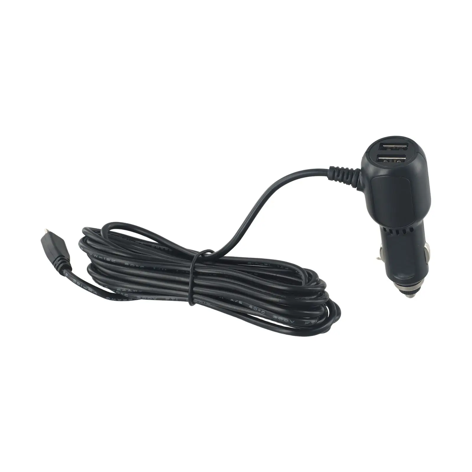 

High Quality Dash Cam Car Charger ABS 3.5A Wide Compatibility 12v - 24v 3.5m Fire Resistant ABS Voltage Display