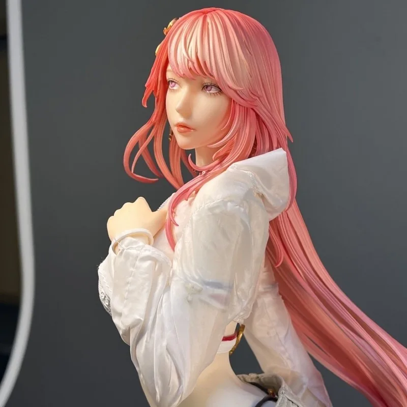 53 سنتيمتر Genshin تأثير Yae Miko بولي كلوريد الفينيل الدائمة موقف لعبة فتاة نموذج لجسم Gk تمثال جمع سطح المكتب زينة زخرفية اللعب