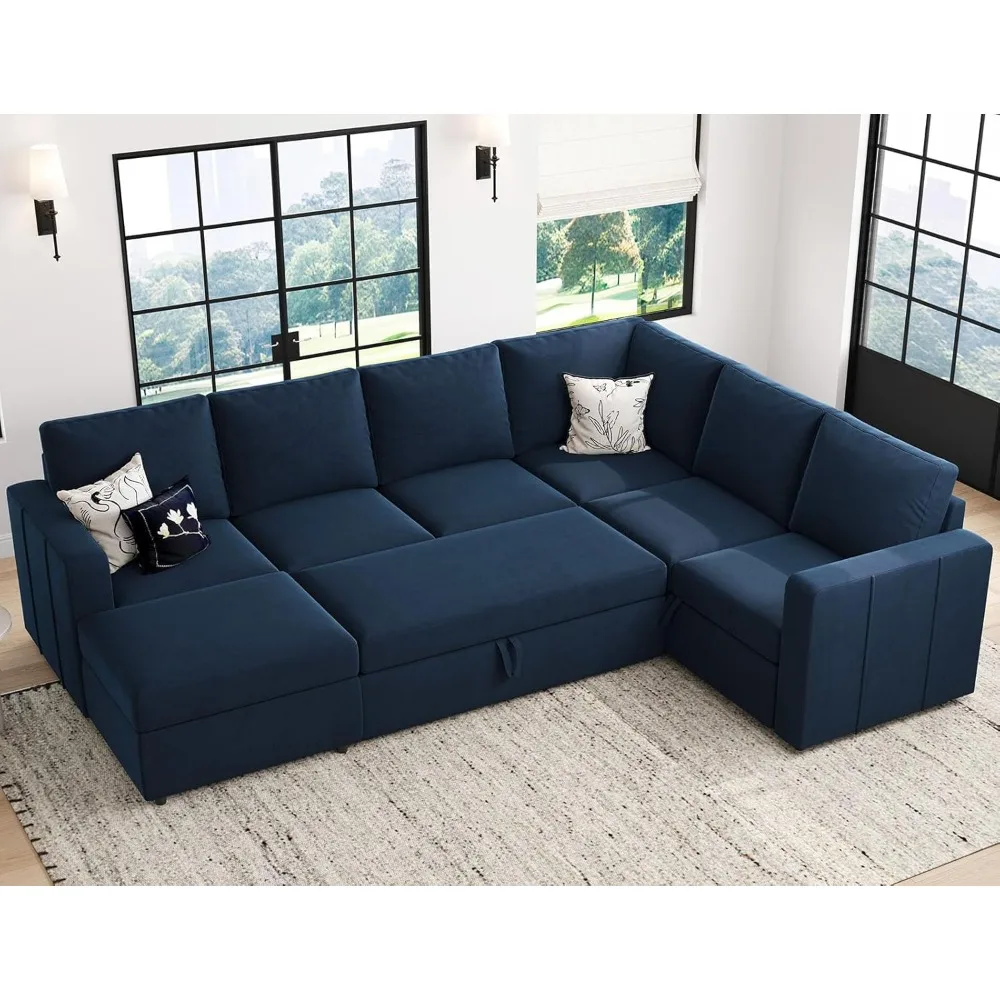 

Modular Sectional Sleeper Sofa with Pull Out Couch, U Shaped Sleeper Pull Out Bed, Convertible Sectional Couches forLiving Room