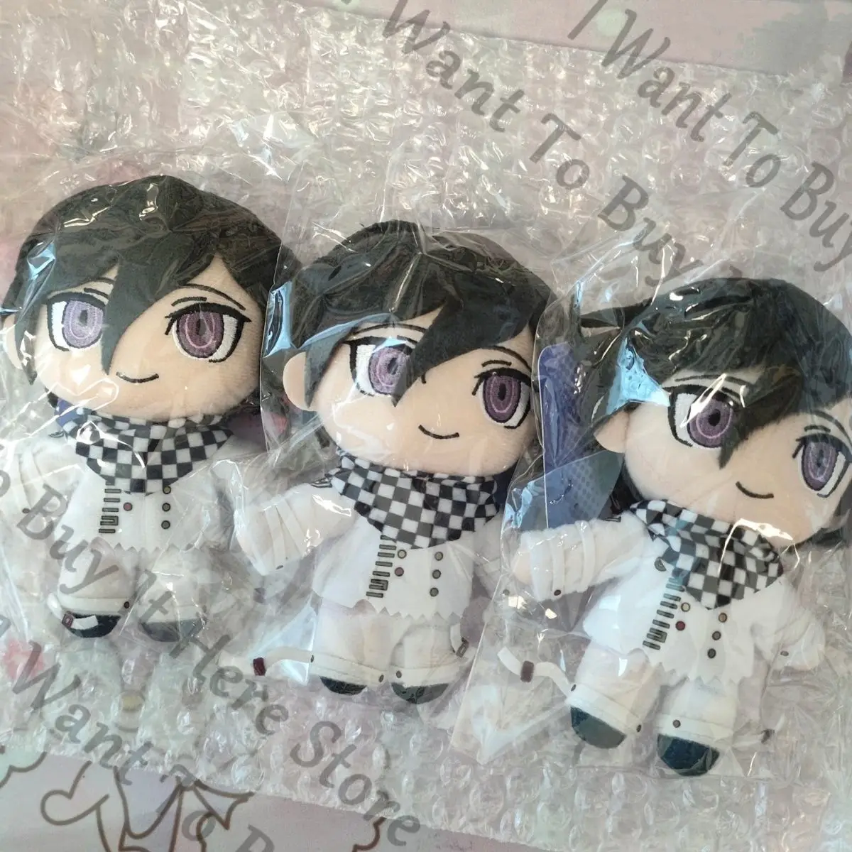 

Anime Danganronpa Kokichi Ouma Cosplay Cartoon Puppet Keychain Accessory Maumet Keyring Ornament Widget Mascot Halloween Gift