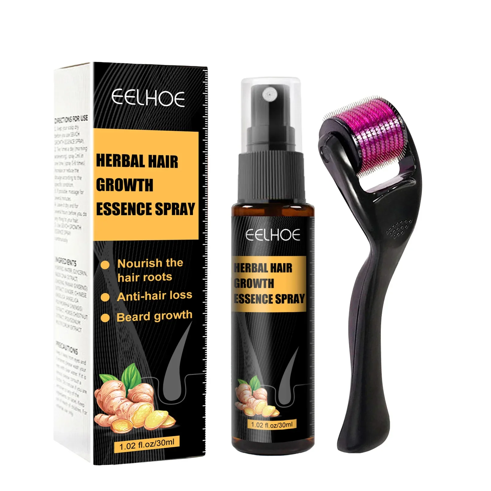 

Sdatter Eelhoe Hair Fall Prevention Nourishing Care Solution Scalp Dense Hair Loss Treatment Breakage Herbal Anti-falling Roller