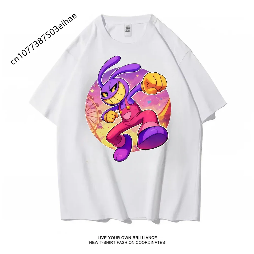 The Amazing Digital Circus Pomni Jax Graphic T-shirt Adult Kids Universal Cotton Y2K Streetwear Short Sleeve Daily Tops
