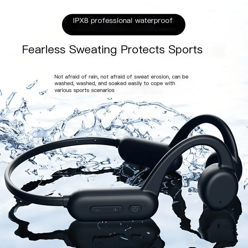 Imagem -04 - Auscultadores sem Fios Bluetooth Auscultadores para Condução Óssea Headworn 5.3 Memória Incorporada 32g Impermeável Ipx8 Desporto Natação X18pro