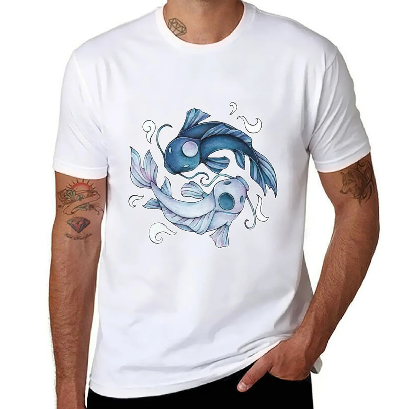 

Yin Yang Kois - Tui & La T-Shirt t shirt man luxury t shirts for man pack white man t shirt luxury T-shirt