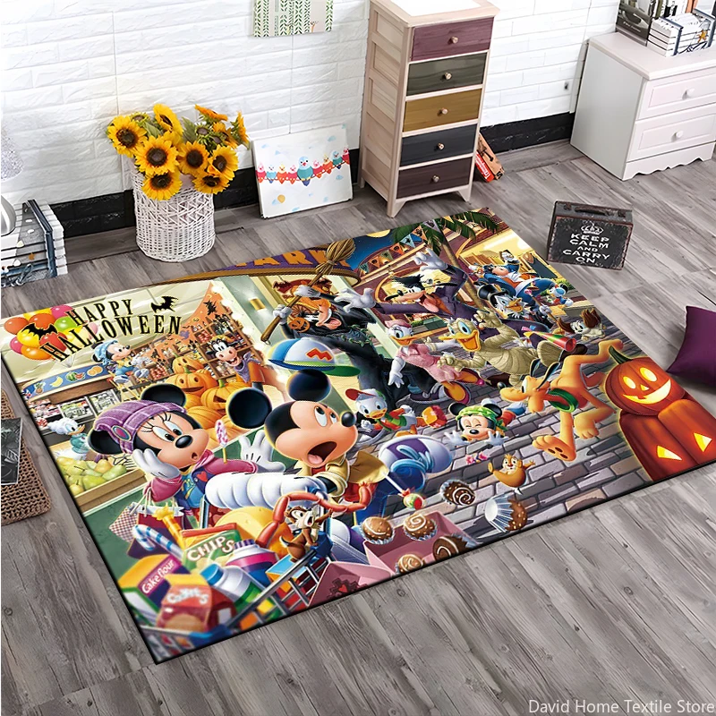 

Disney Mickey Minnie Carpet for Children Living room Bedroom floor Mat Kitchen Rug Children's Bedroom Rug Non-slip Mat