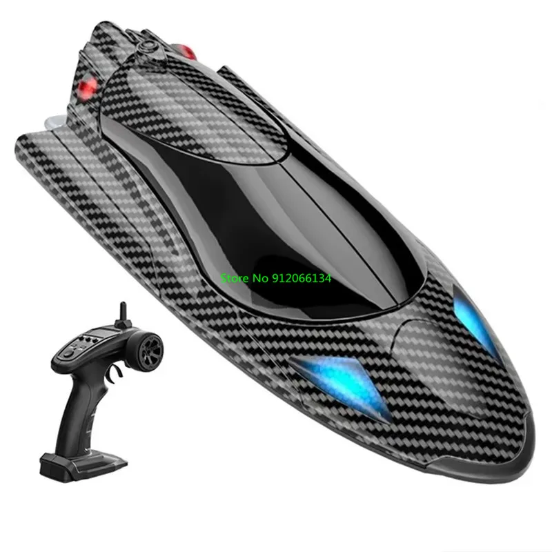 40 km/h inteligente capsize redefinir à prova dwaterproof água de alta velocidade rc barco lancha 2.4g controle iluminação forte potência brinquedo barco controle remoto