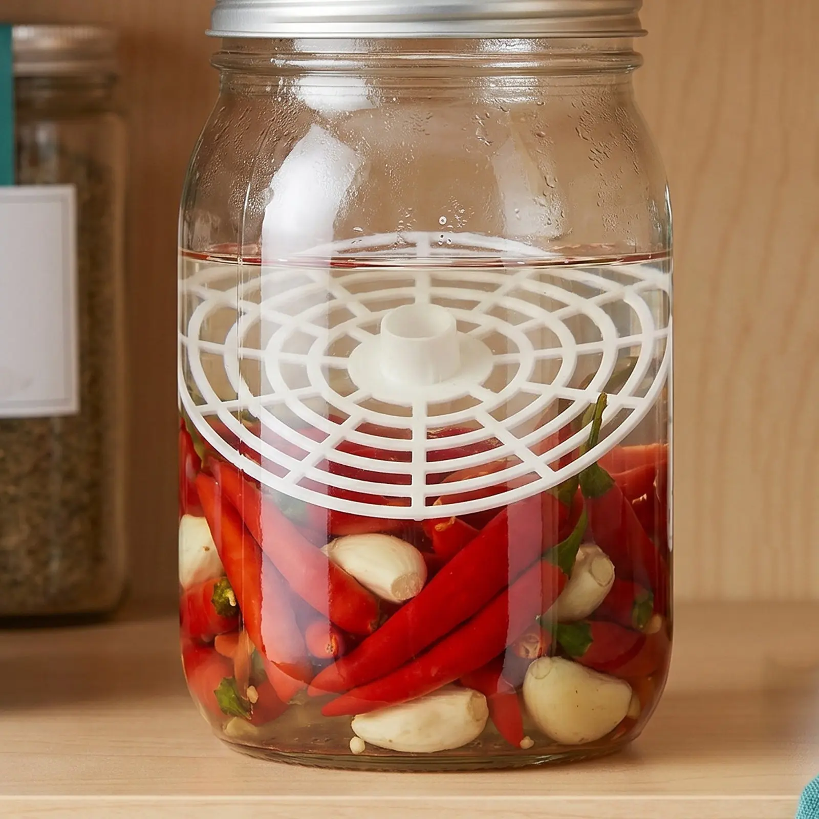 10Pcs Fermenting Jar Mesh Press Plates Vegetable Pickling Press Weights Wide Mouth Jar Disc Separator Anti Floating Fermentation