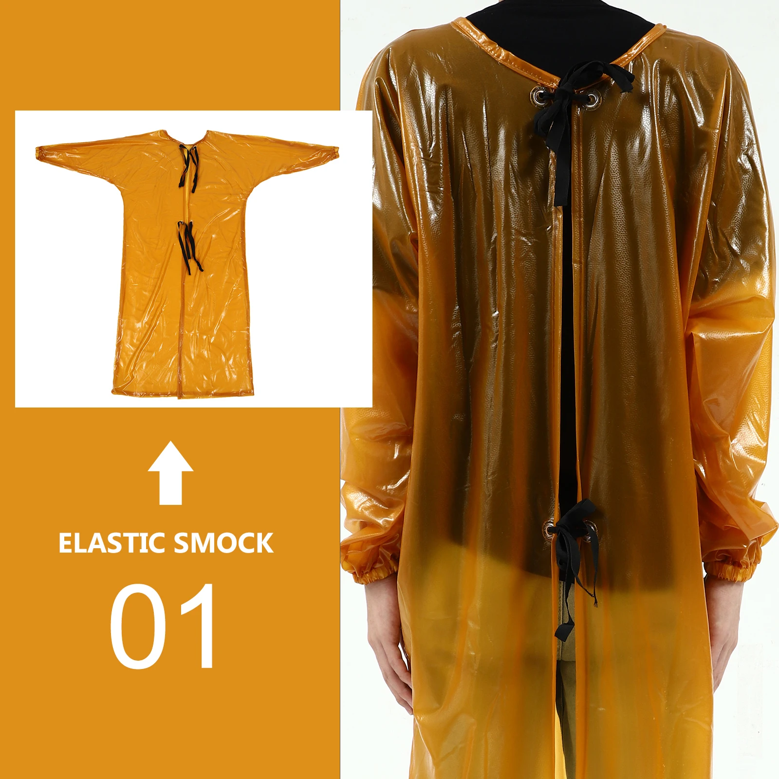 

Splash-Proof Overalls Waterproof Wear-Resistant Acid-Resistant Elastic Cuff Smock for Stone Factory Slaughterhouse Farm Work