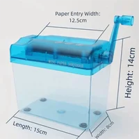 High Quality ABS Hand Shredder Hand Crank Mini Manual Shredder Transparent Eco-Friendly Documents Paper Cutting Tool Home Office 4