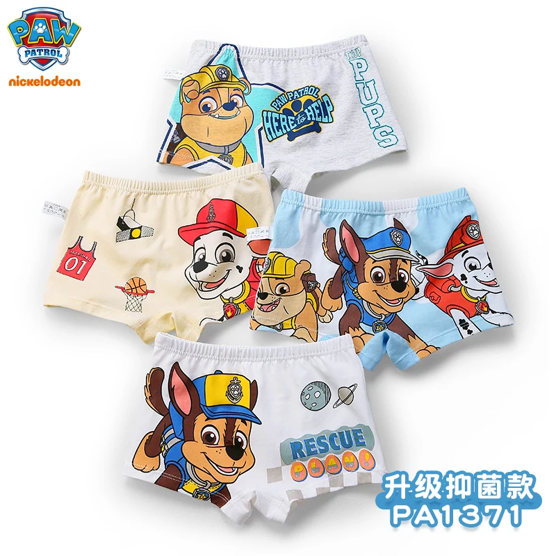 4PCS/SET Genuine Paw Patrol Boys Undepants Cotton Breathable Underwear 3-7-9-10-year-old kids Four Corner briefs Children Gift