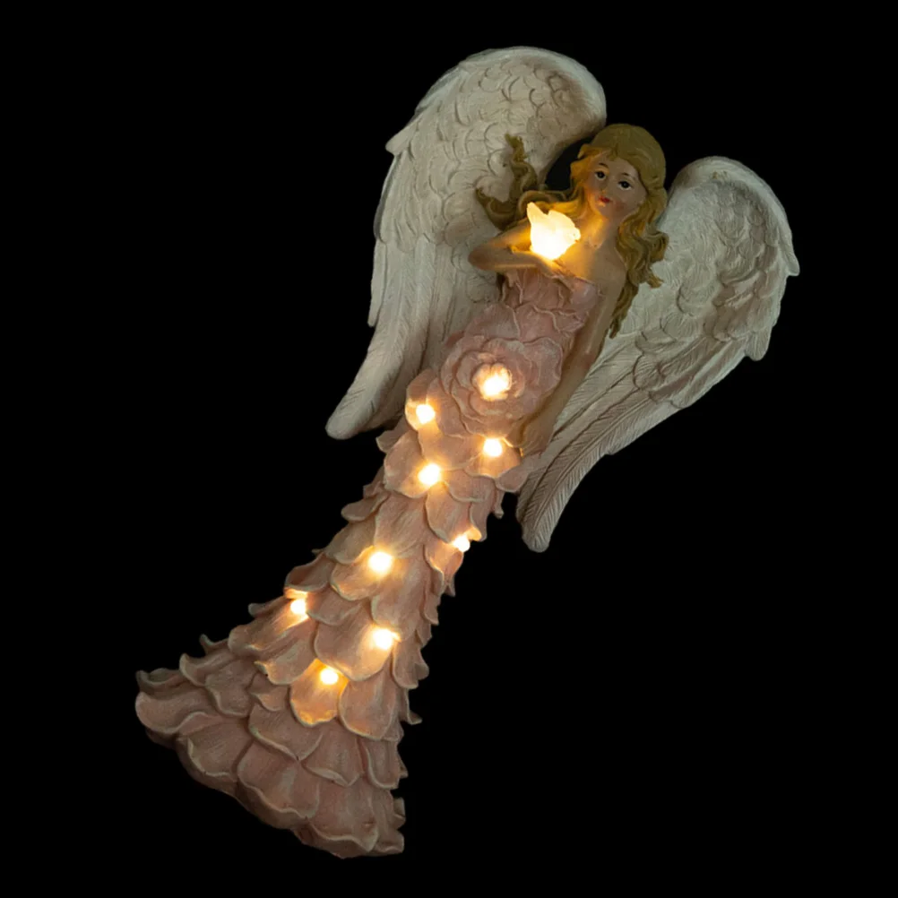 

Solar Resin Angel Statue Light Decoration for Garden Outdoor Balcony Fairy Lamp Sculpture Landscaping Decorative Statues