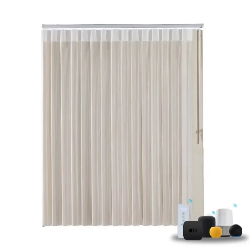 Smart WiFi Motorized Curtains Compatible with Alexa Google Home Privacy Protection Customizable Size for Bedroom Living Room